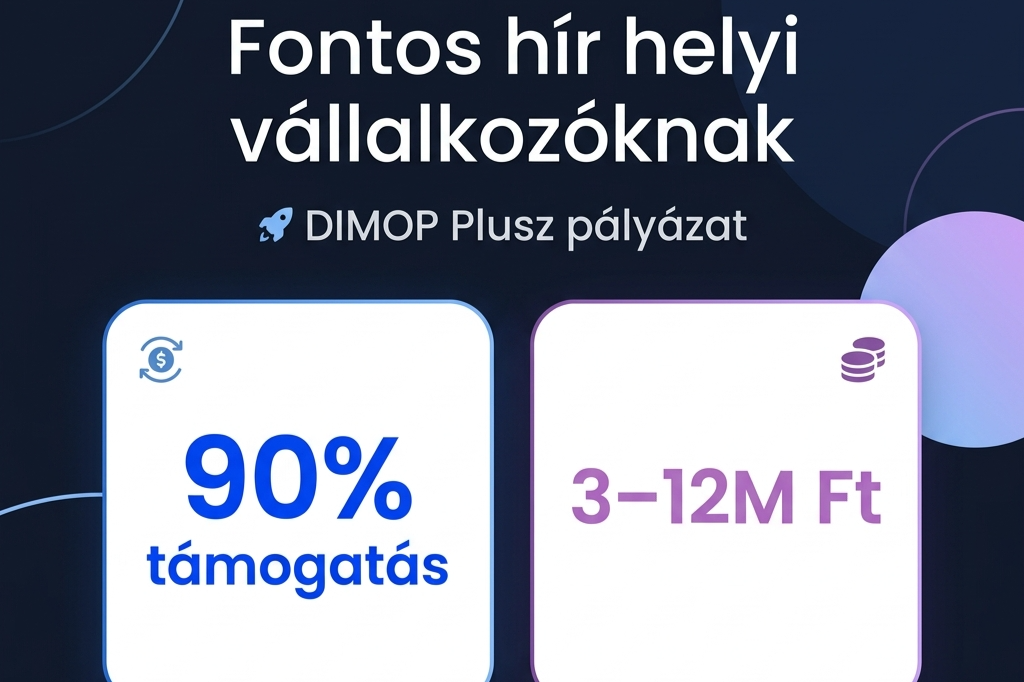 Pályázati lehetőség helyi vállalkozások számára – 3-12 millió Ft digitális fejlesztésre